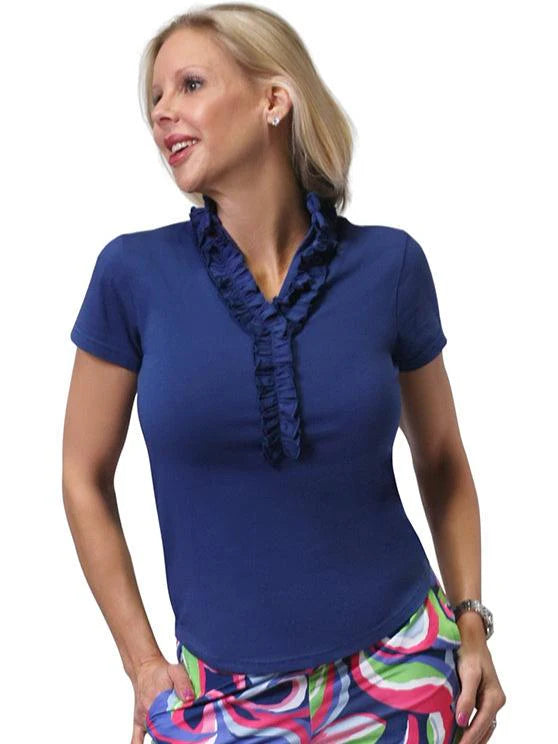 Ana Clare -Charlie Ruffle Short Sleeve Top