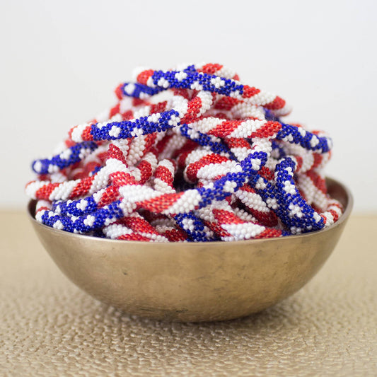 Aid Through Trade - Patriotic Jewelry Roll-On® Bracelets - Stars & Stripes