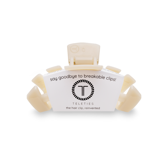 TELETIES - Classic Hair Clip | Medium | Almond Beige