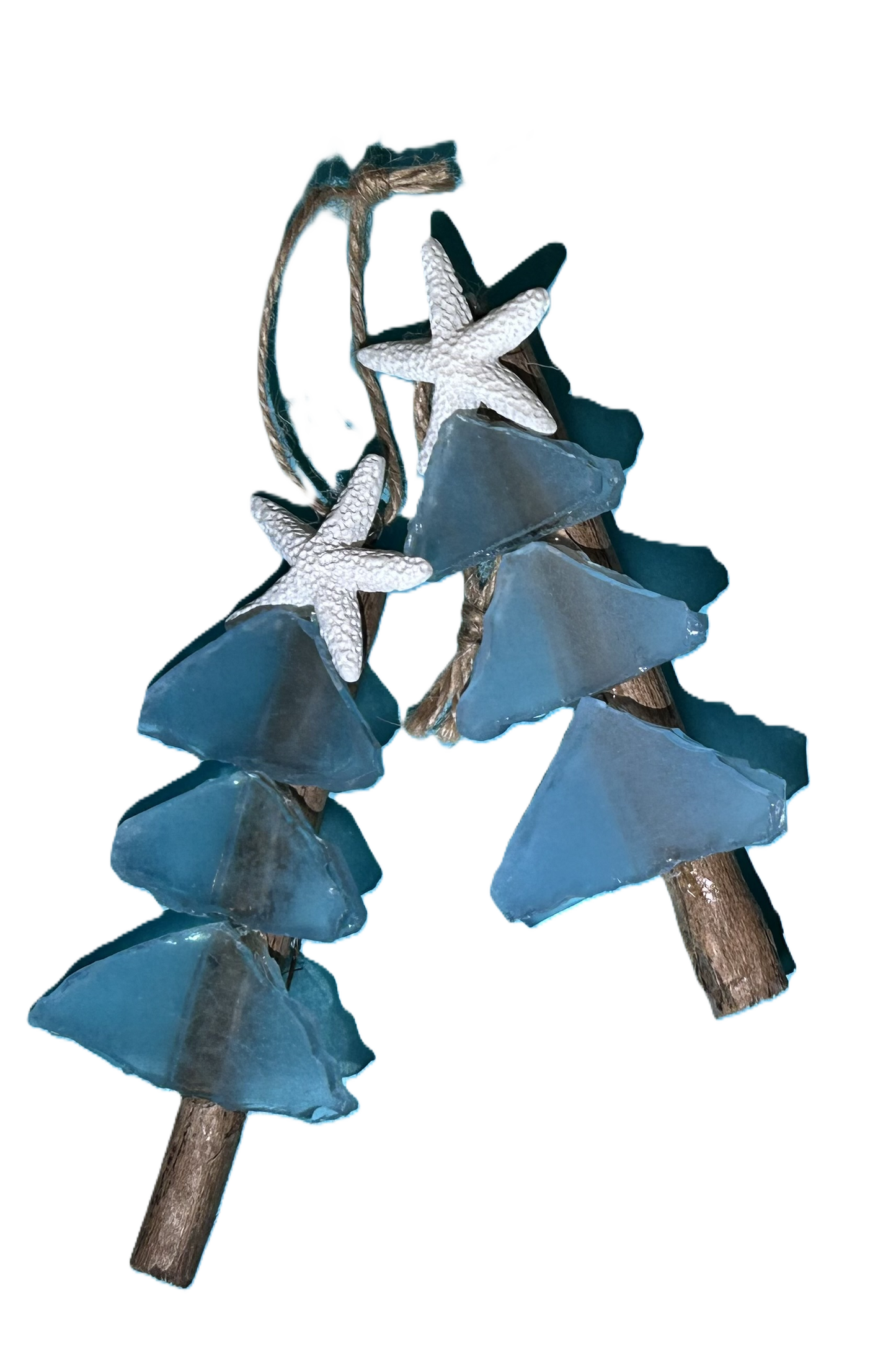 Mini Tree Sea Glass Christmas Ornament