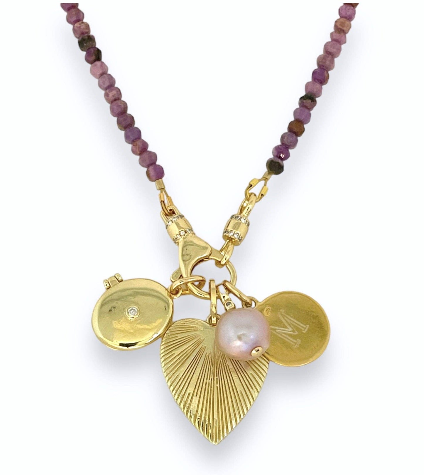 Shiver + Duke - Bursting Heart Pendant for Necklace Charm Bar