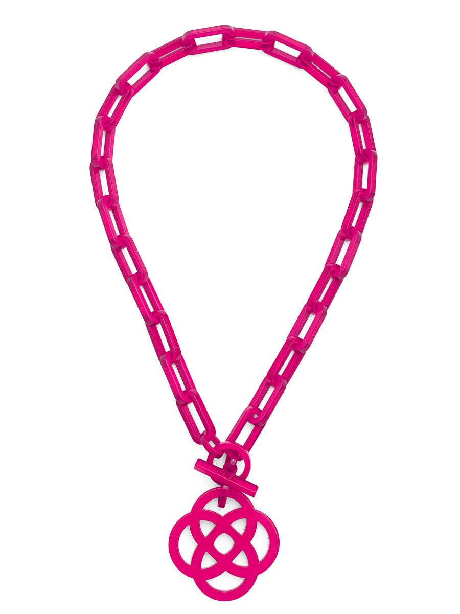 ZENZII Jewelry - Resin Quatrefoil Link Collar Necklace