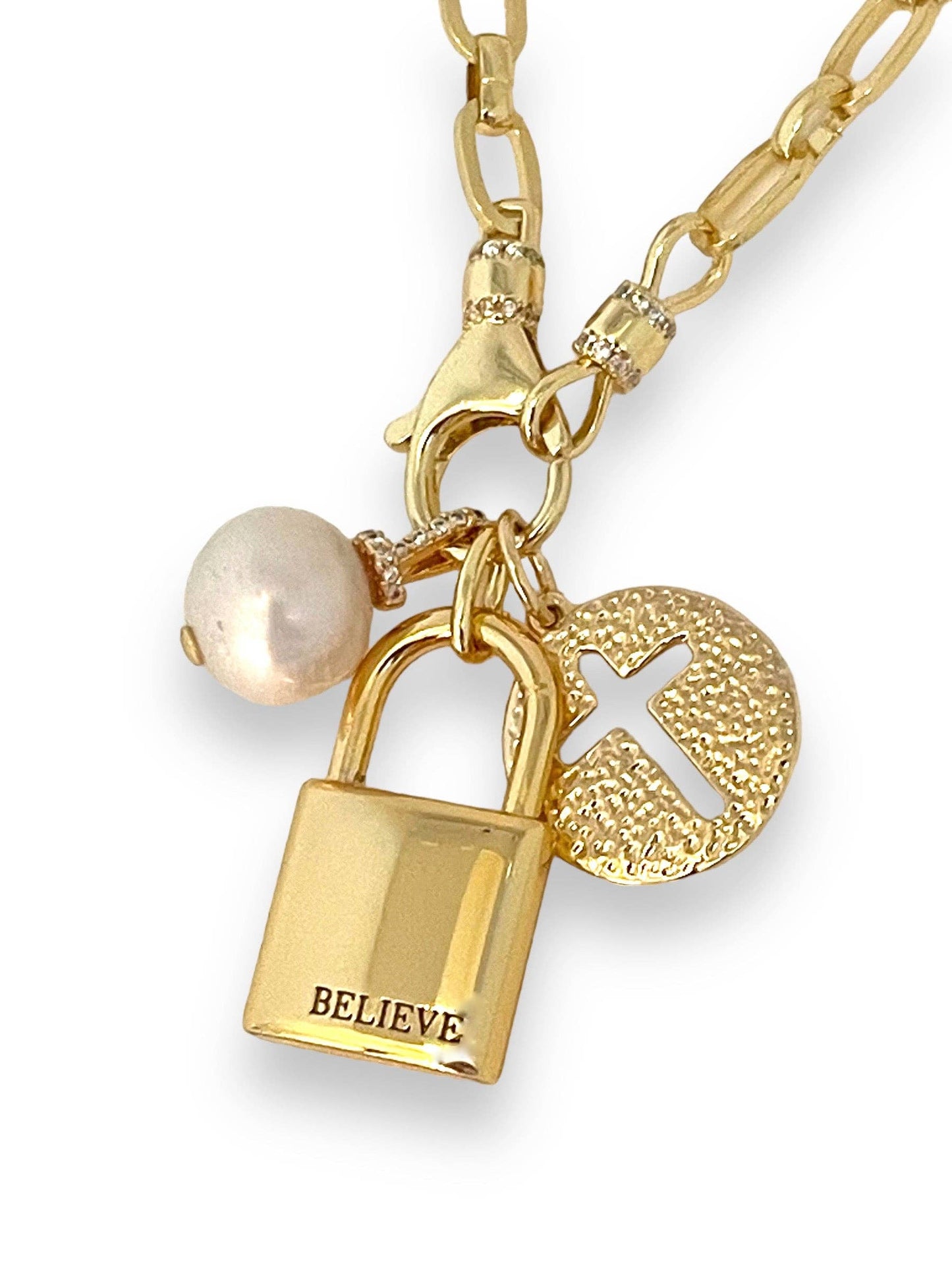 Shiver + Duke - Freshwater Pearl Pave Pendant
