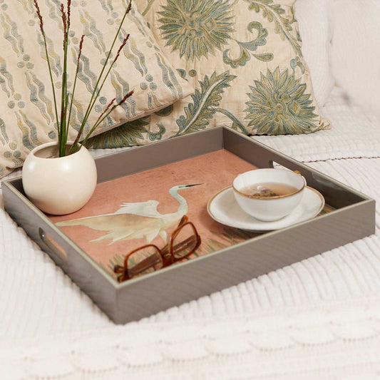 rockflowerpaper - EGRET 15 Inch Square Tray