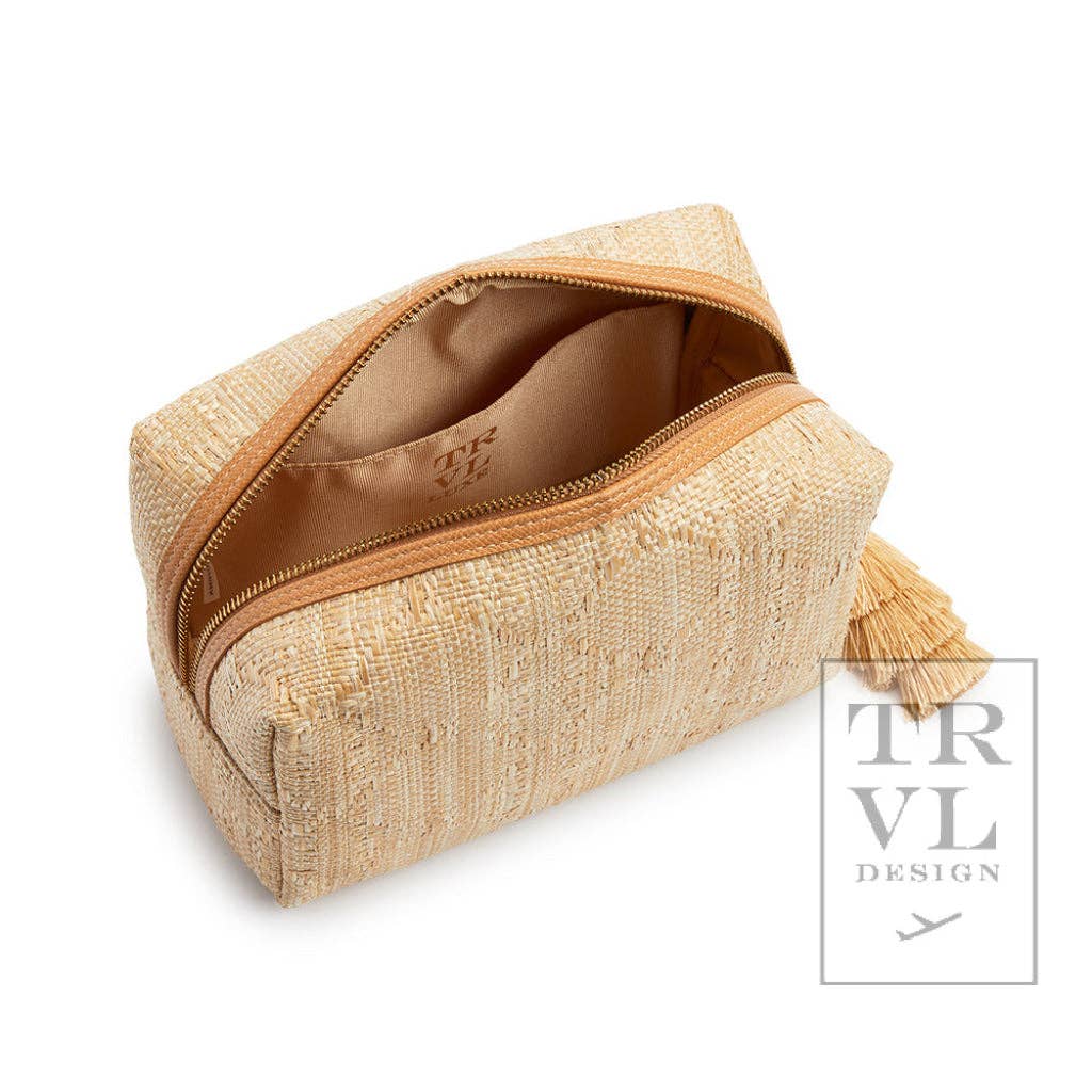 TRVL Design - Luxe Bali Straw - Everything Bag - Cane Sand