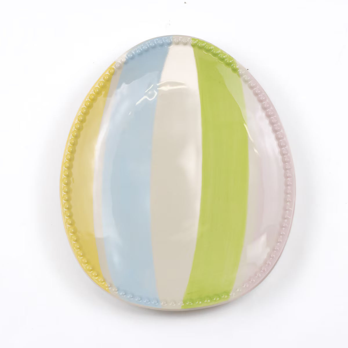 Candy Stripe Egg Plate - Pastel 9 x 7