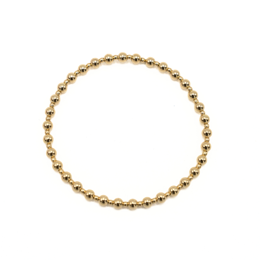 erin gray - 4mm+2mm+4mm Gold Filled Waterproof Dimension Bracelet 6.5"-7"