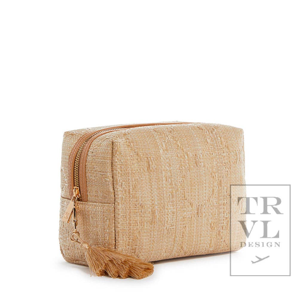 TRVL Design - Luxe Bali Straw - Everything Bag - Cane Sand