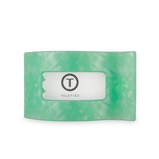 TELETIES - Flat Rectangle Hair Clip | Large | Spring Splash