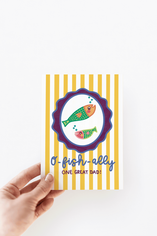 The Shelley Society - O-fish-ally One Great Dad Father's Day Funny Greeting Card