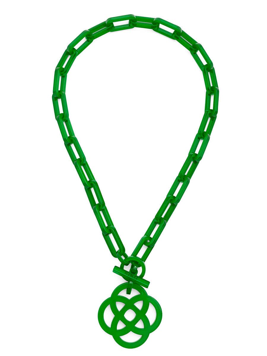 ZENZII Jewelry - Resin Quatrefoil Link Collar Necklace