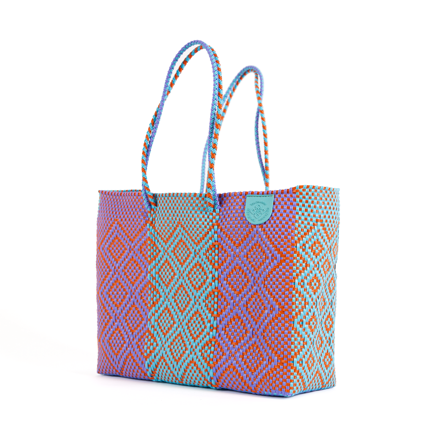 Sunset Woven Plastic Beach Super Tote