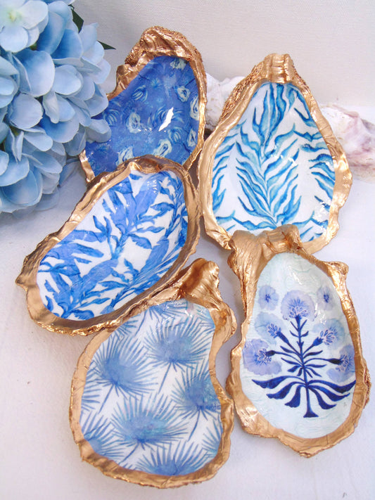 Lowcountry Linens - Designer Oyster Shell Jewelry Bowl Oyster Life