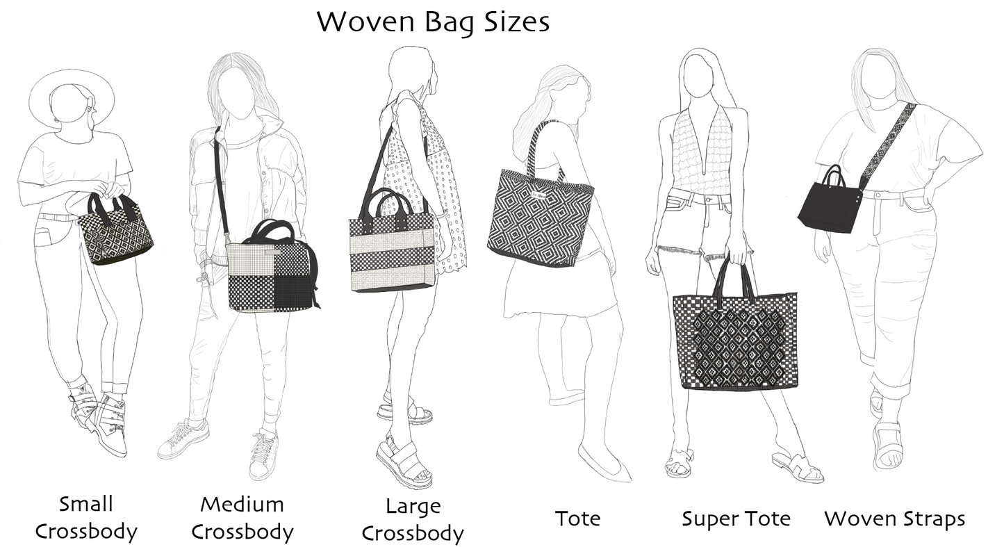 Sunset Woven Plastic Beach Super Tote
