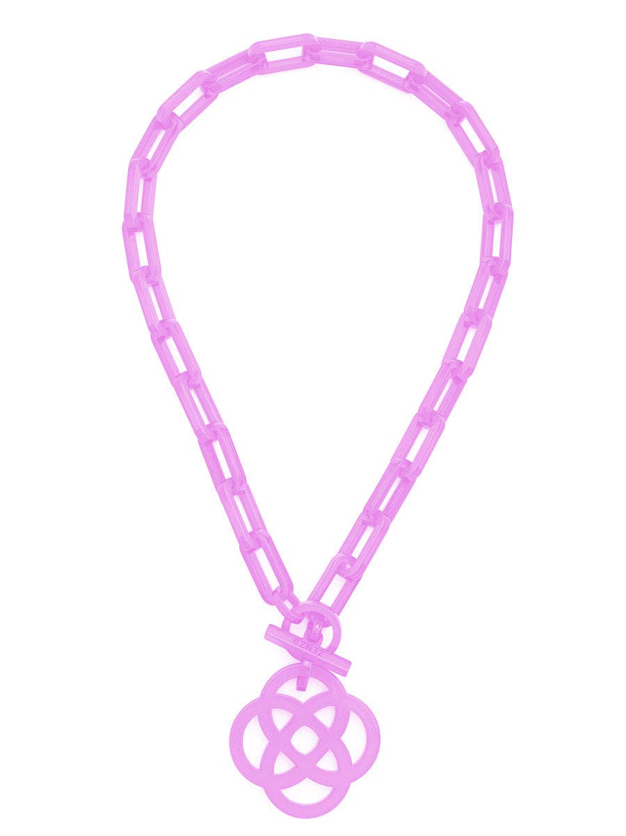 ZENZII Jewelry - Resin Quatrefoil Link Collar Necklace