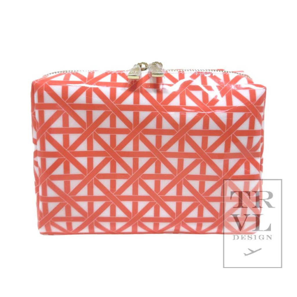 TRVL Design - Luxe Gloss Double Zip Med - Trellis Coral