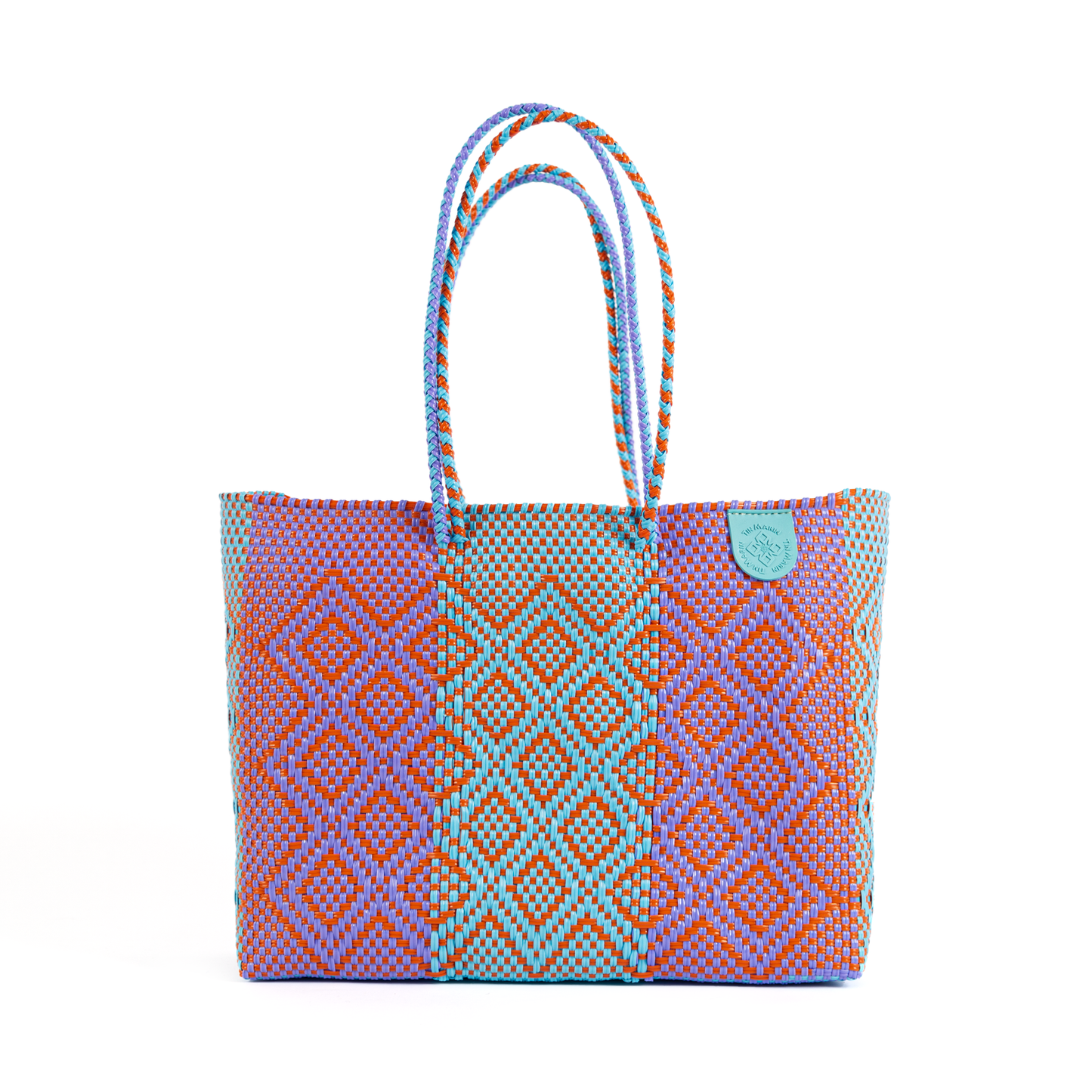 Sunset Woven Plastic Beach Super Tote
