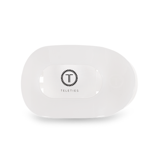 TELETIES - Round Flat Hair Clip | Medium | Coconut White