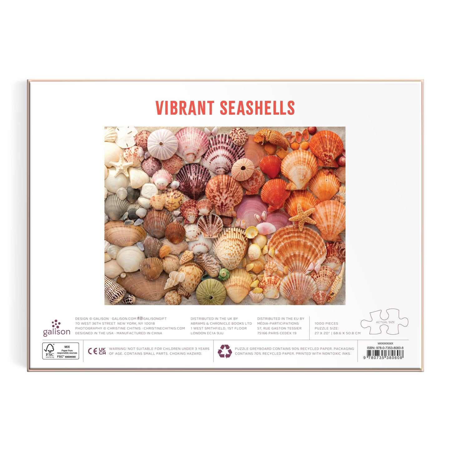 Chronicle Books - Vibrant Seashells 1000 Piece Puzzle