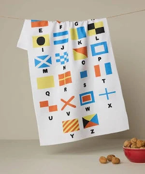 Geometry Tea Towel- Signal Flags