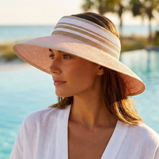 Sun n Sand- Paperbraid Roll Up Visor