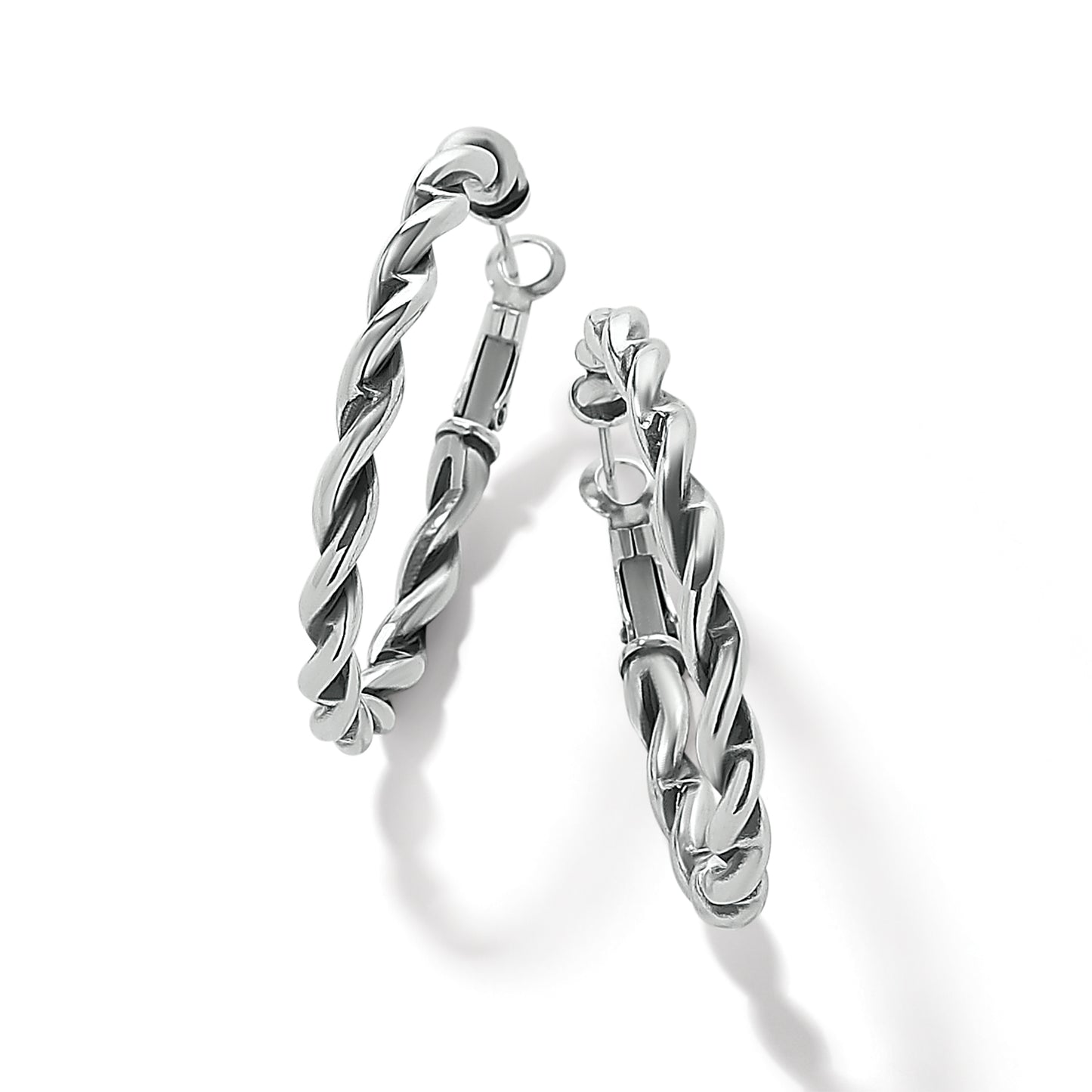 Brighton - Interlok Twist Oval Leverback Hoop Earrings - JA9893