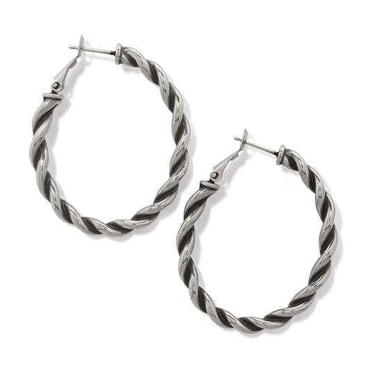 Brighton - Interlok Twist Oval Leverback Hoop Earrings - JA9893