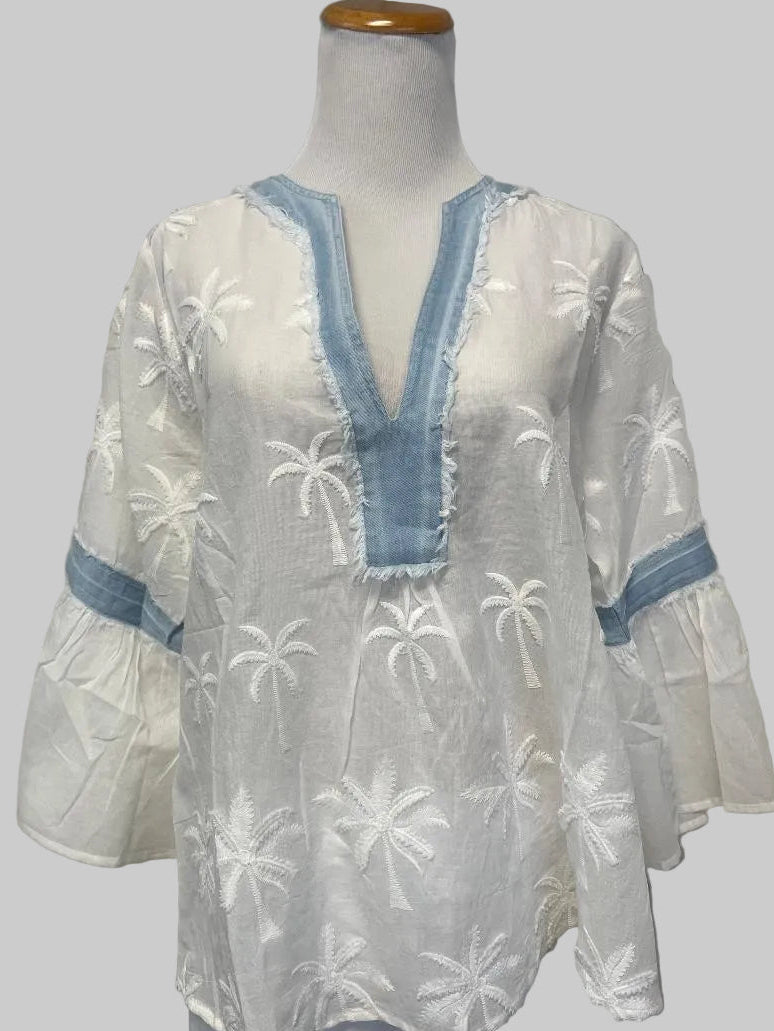 Look Mode - Palm Leaf Dress Shirt