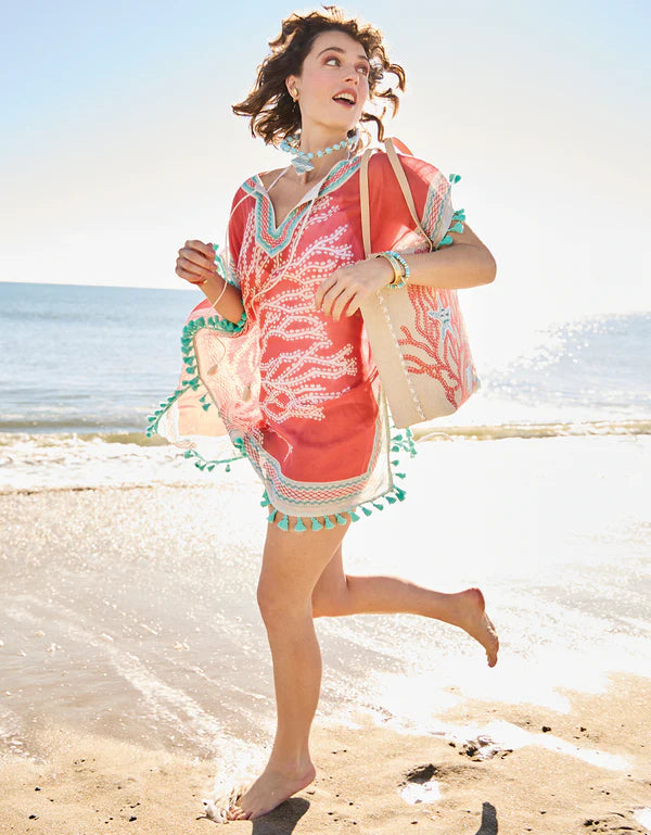 Spartina - Beach Kaftan Ogeechee Sea Life Coral