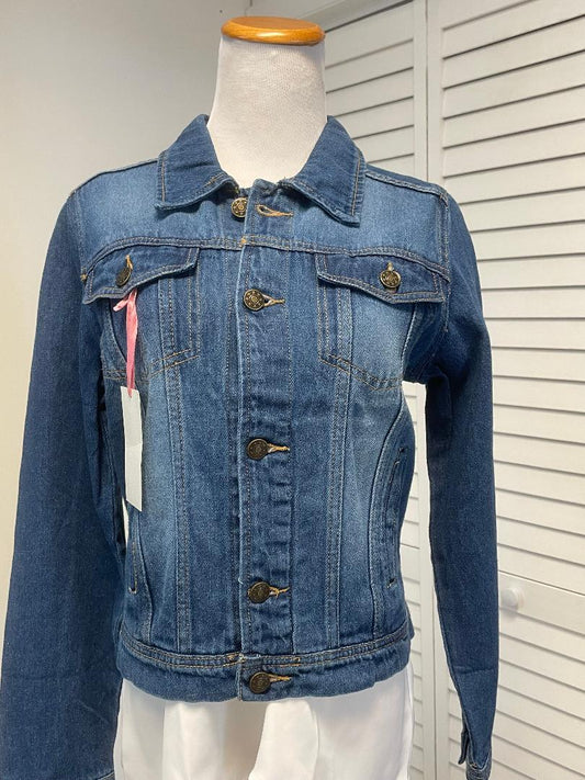 Pearls & Camo - Denim Jacket - Skull