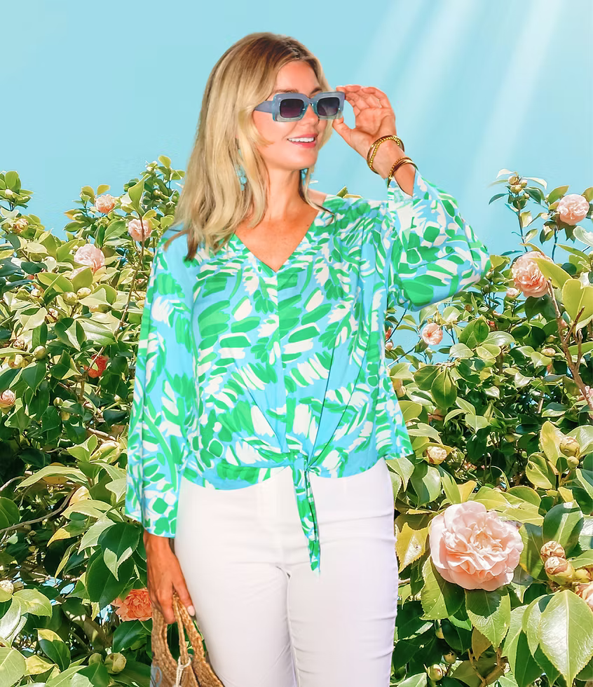 La Mer Luxe-sky Jungle Hope Top