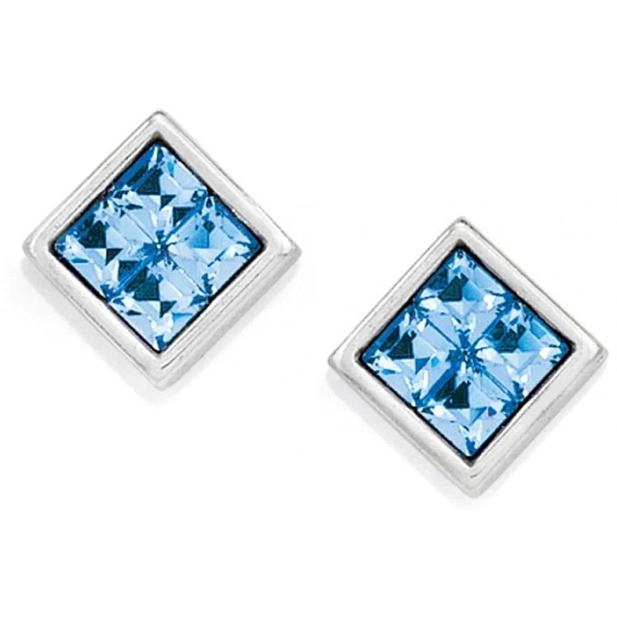 BRIGHTON SIL/BLU SPECTRUM MINI POST EARRINGS