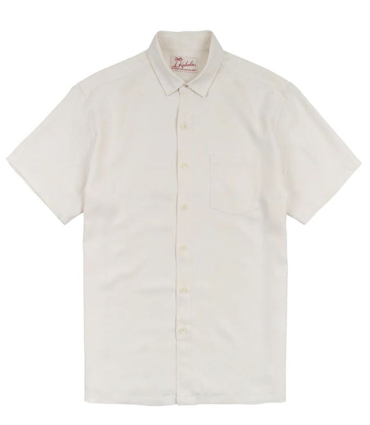 Men's Short-Sleeve Button Up Apana Shirt - Off White