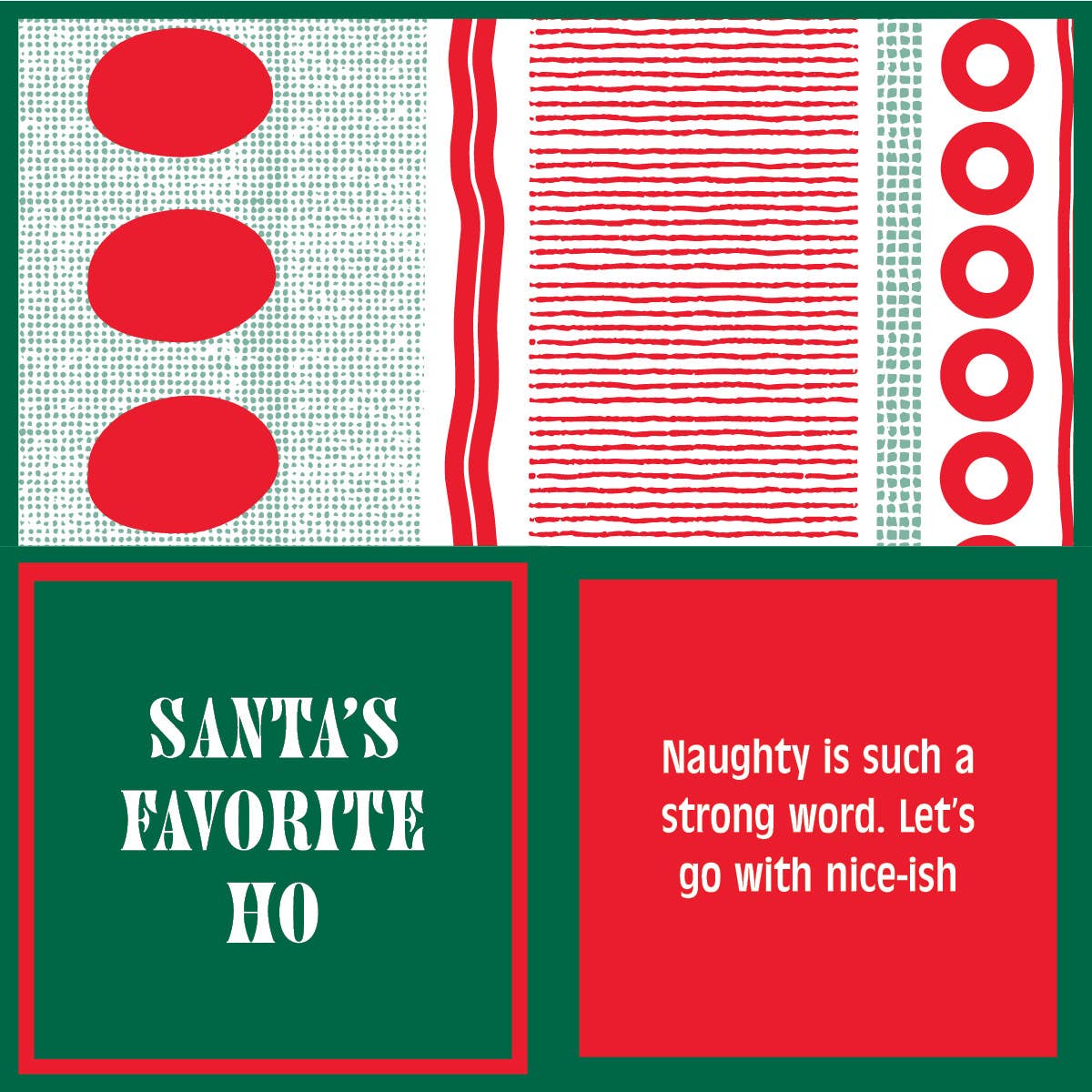 Drinks on Me - NAPKIN XMAS Nice-Ish | Funny Party Gift | Cocktail Napkin