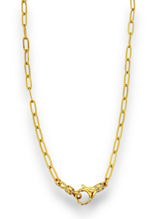 Shiver + Duke - Gold Medium Paperclip Chain - Interchangeable Charms