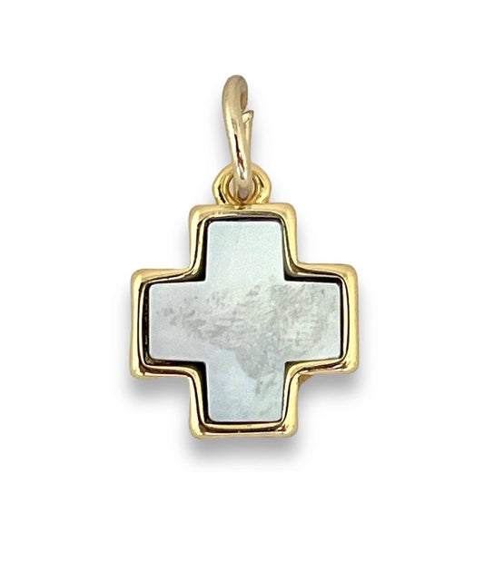Shiver + Duke - Mother of Pearl Cross Pendant