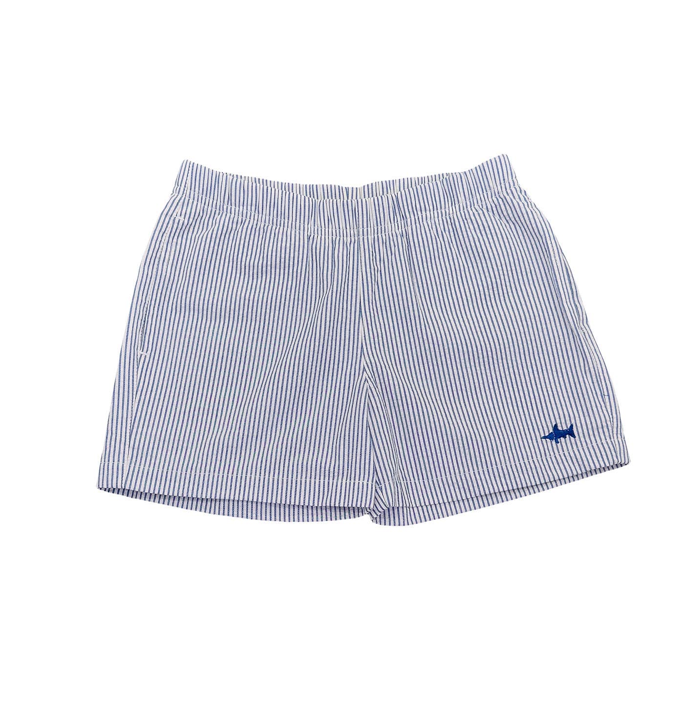 Saltwater Boys Company - Naples Shorts Navy Seersucker