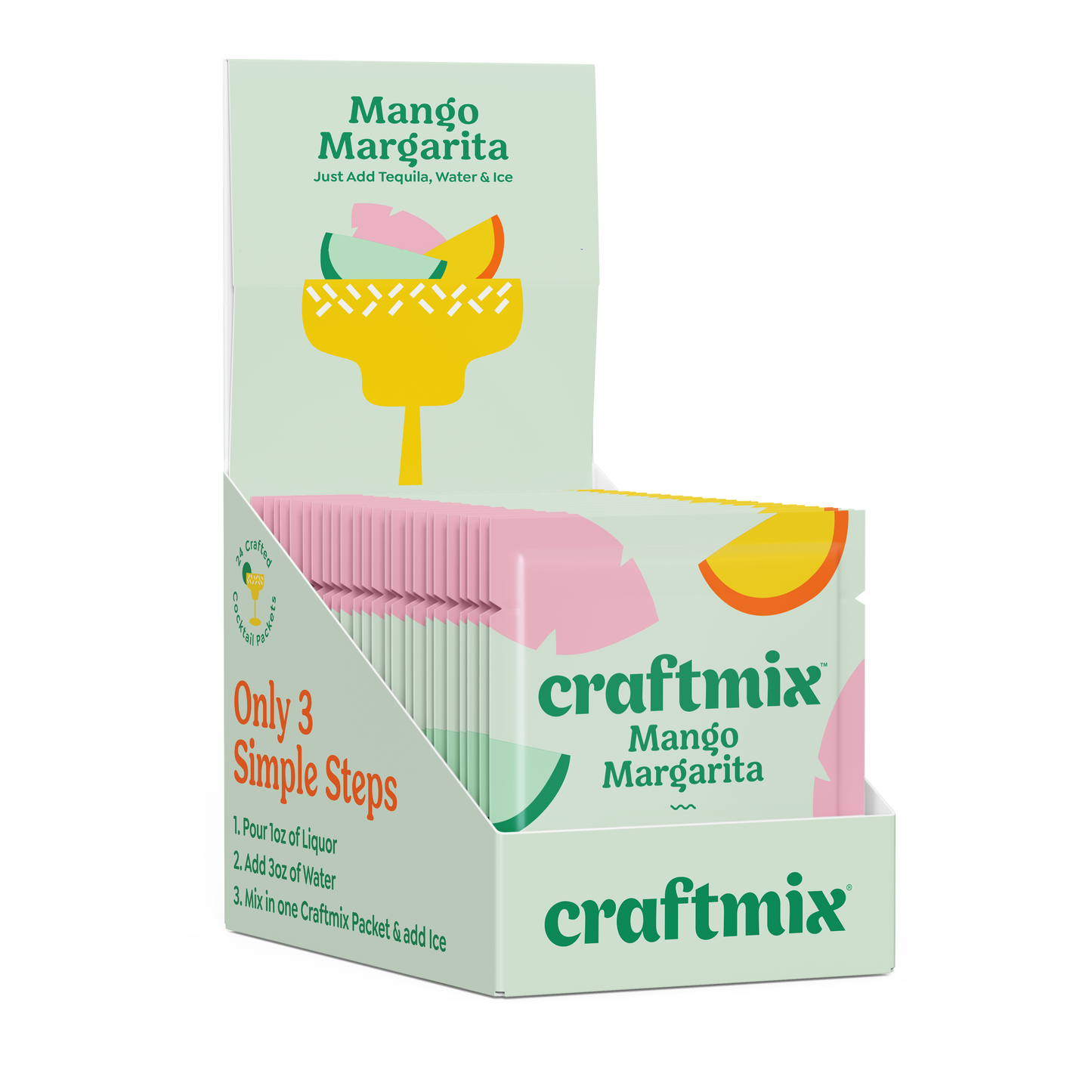 Craftmix - Mango Margarita Cocktail / Mocktail Mixer - 24ct Caddy