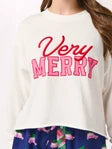 Shiraleah - "Very Merry"  Sweatshirt - Ivory