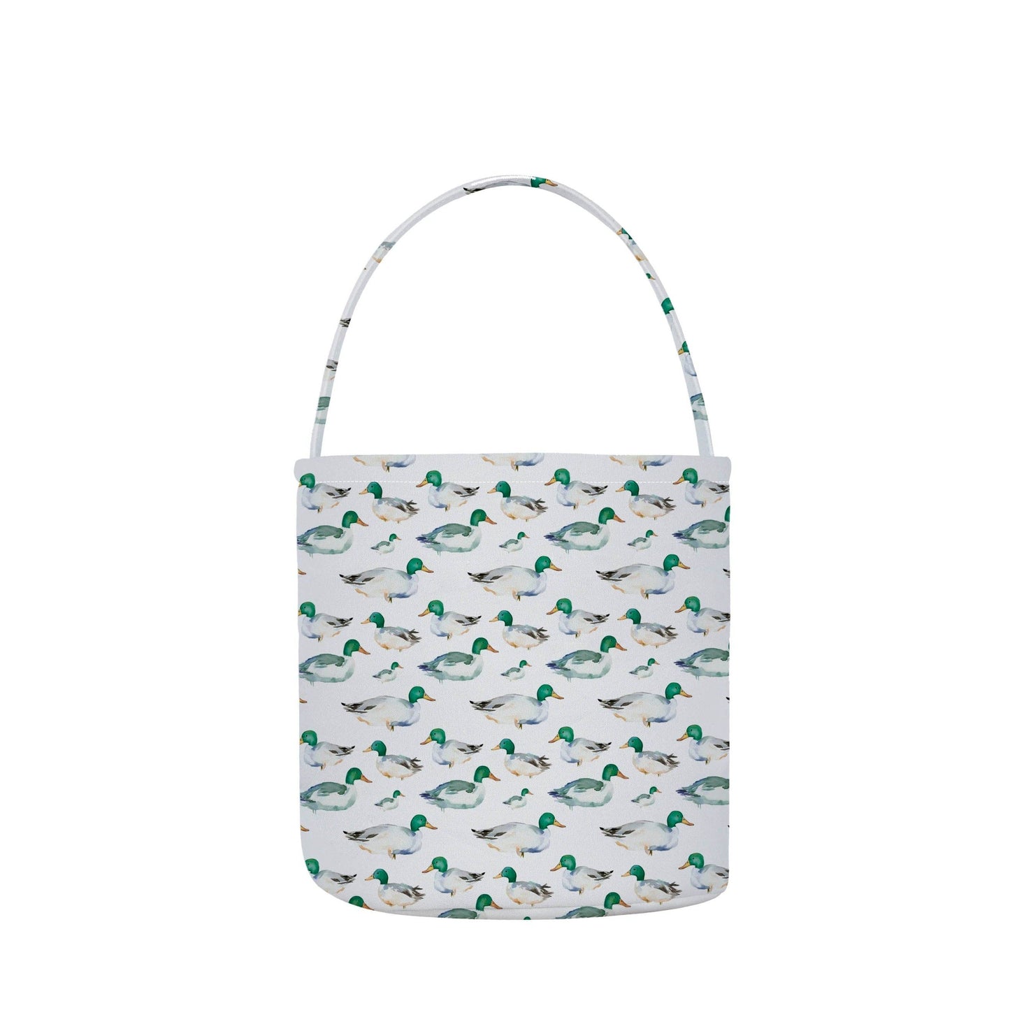 Love That Cotton - Gingham/Seersucker Bucket Bag - Easter Basket  with Egg Embroidery
