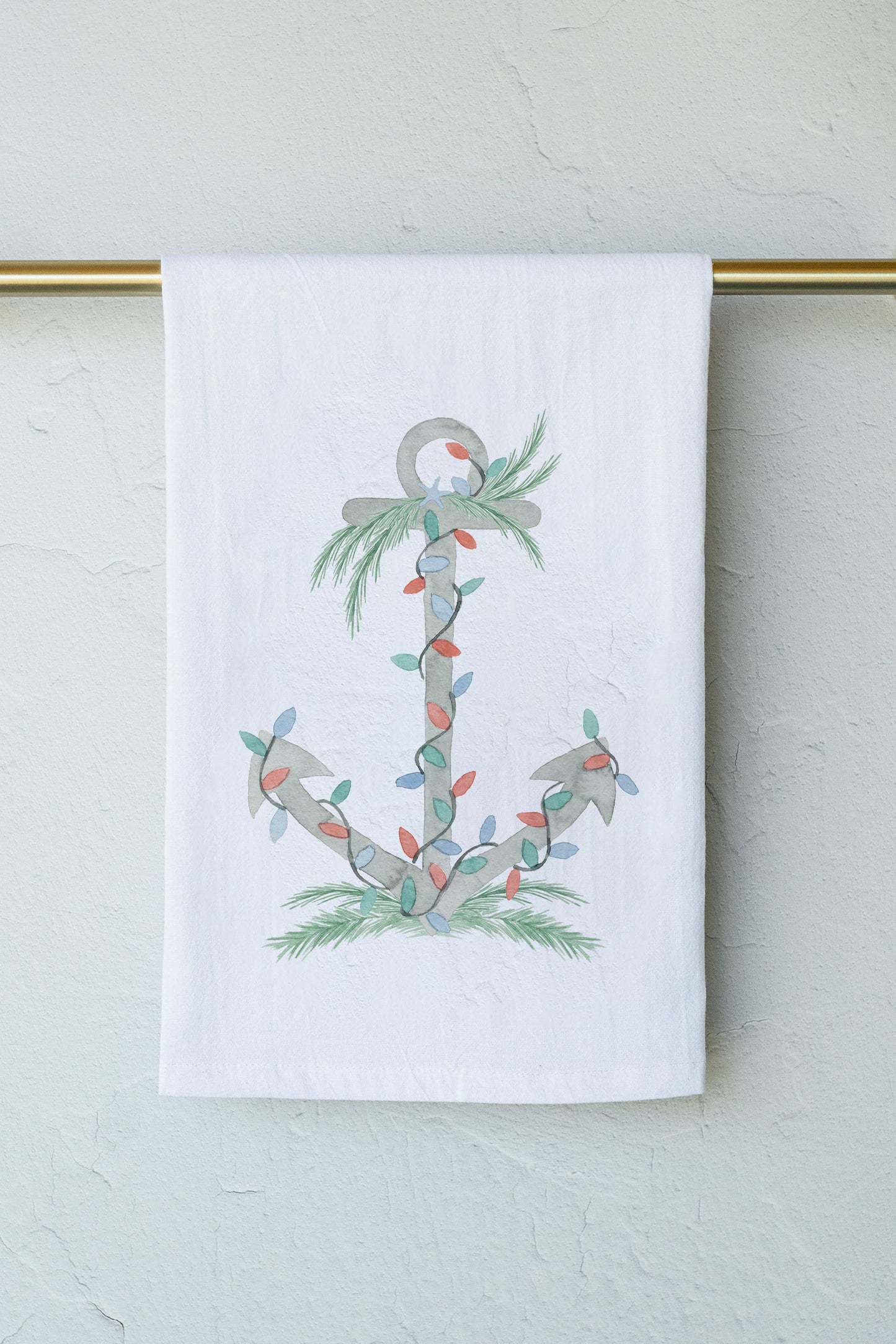 Holiday Anchor Tea Towel