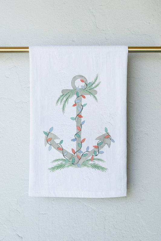 Holiday Anchor Tea Towel