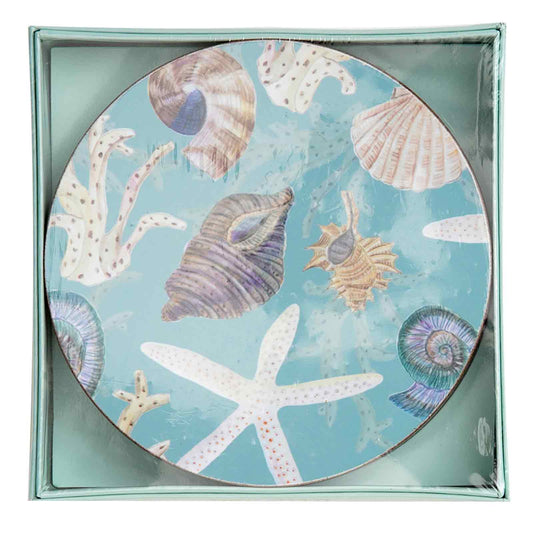 SEA TREASURES Round Coasters, Set of 4
