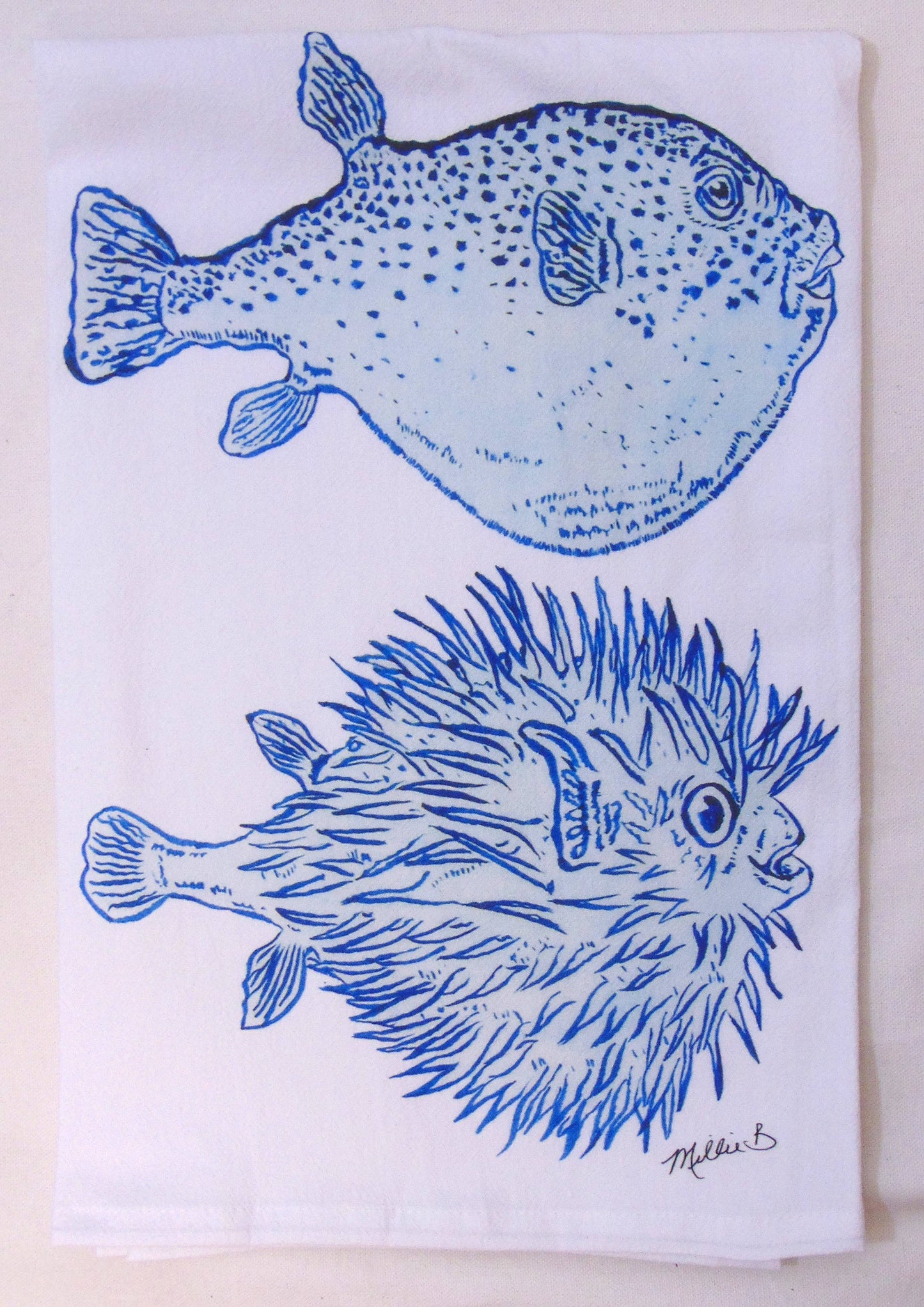Lowcountry Linens - Limited Edition Puffer Fish Flour Sack Napkins