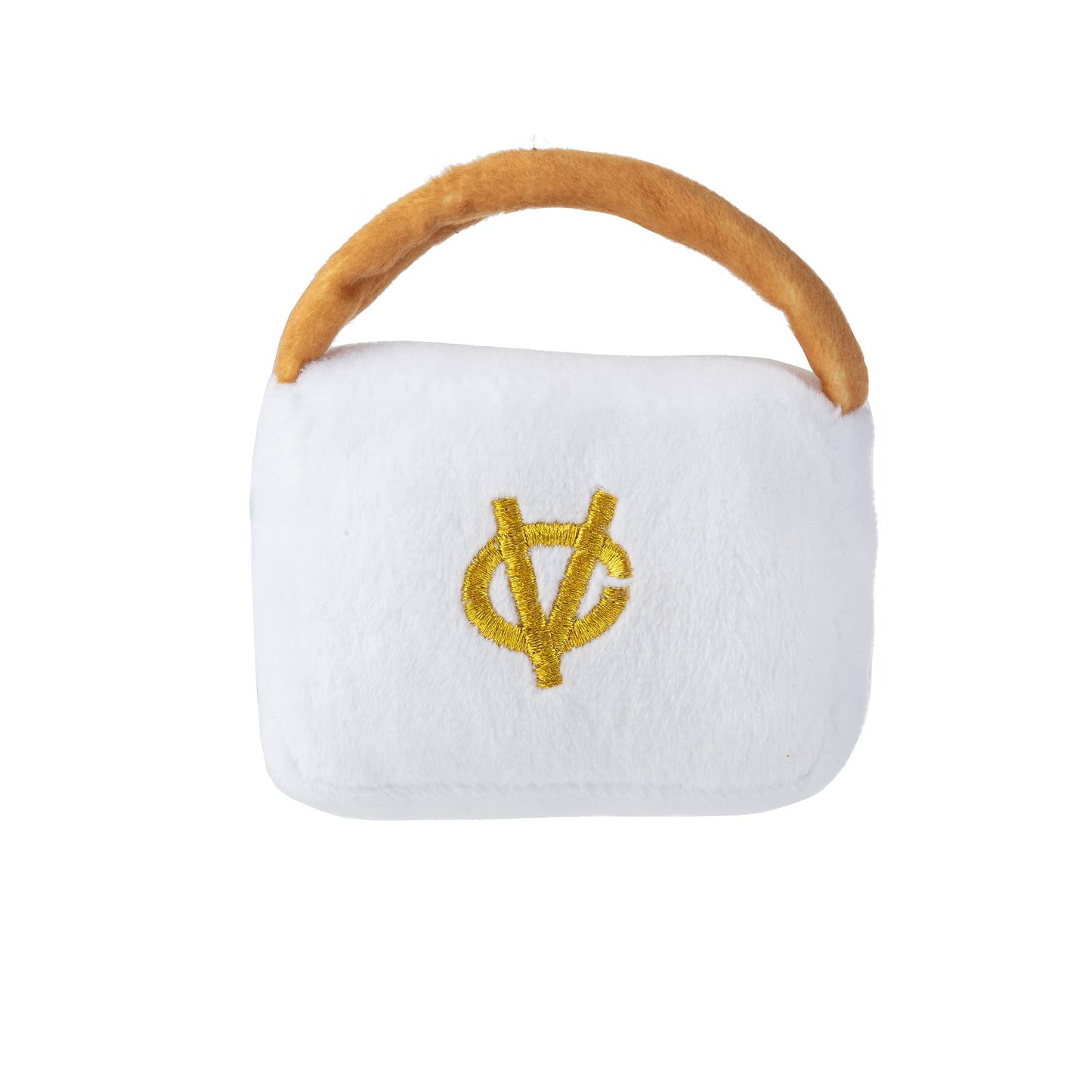 Haute Diggity Dog - White Chewy Vuiton Purses Squeaker Dog Toy