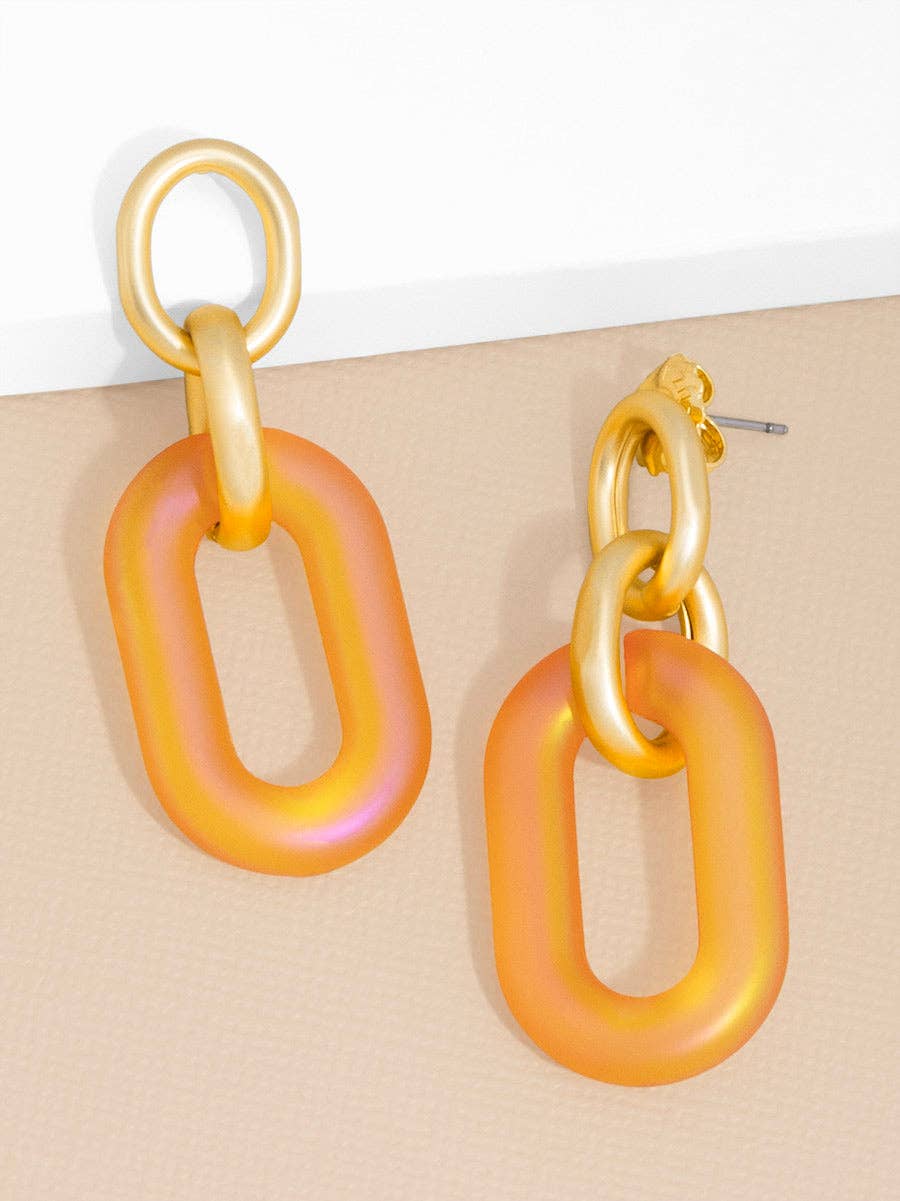 ZENZII Jewelry - Resin Oval Link Drop Earring