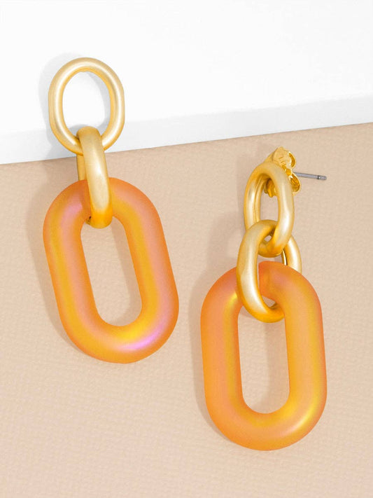 ZENZII Jewelry - Resin Oval Link Drop Earring