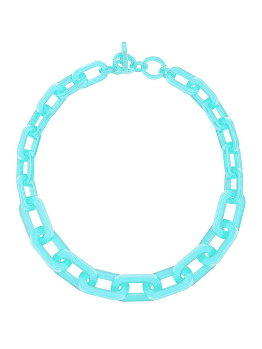 ZENZII Jewelry - Colorful Resin Cable Link Collar Necklace