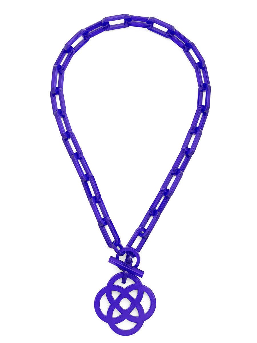 ZENZII Jewelry - Resin Quatrefoil Link Collar Necklace