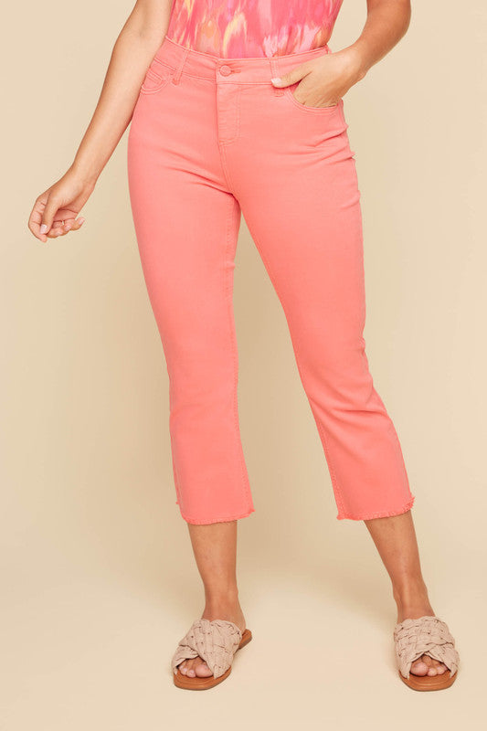 Soft Lux Tencel Watermelon Crop Jean